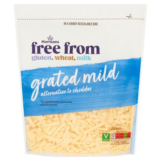 Morrisons Free From Grated Cheddar Style Vegan Cheese 200g