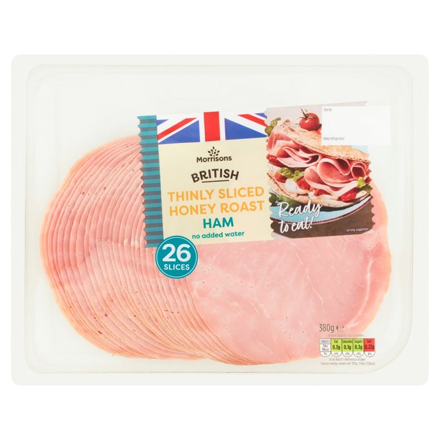 Morrisons British Thinly Sliced Honey Roast Ham  380g