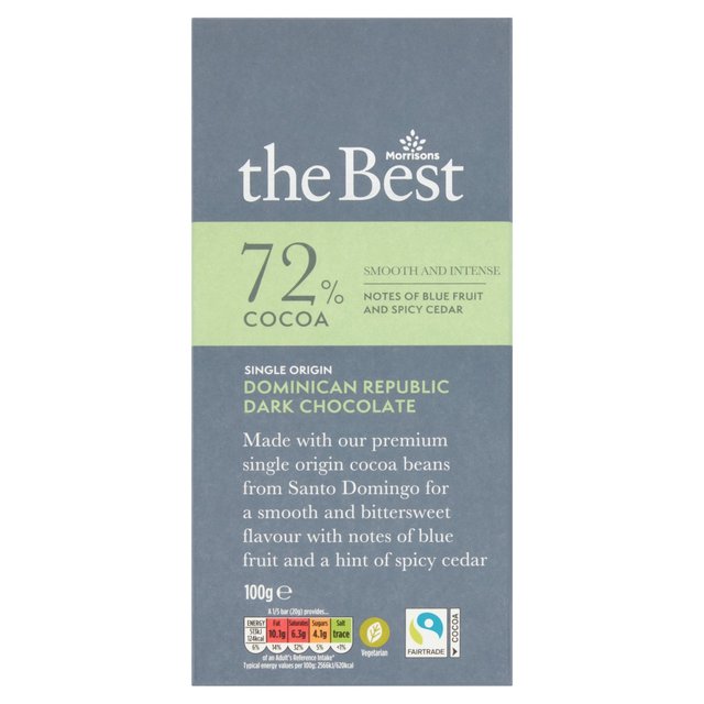 Morrisons The Best 72% Cocoa Dominican Republic Dark Chocolate 100g