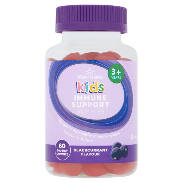 Morrisons Kids Vitamin C Immune Gummies Blackcurrant 60 per pack