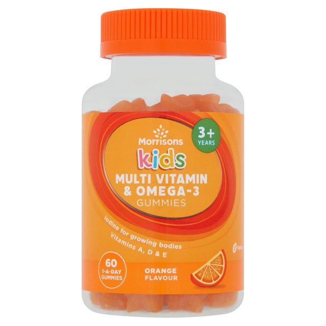 Morrisons Kids Multivitamin & Omega Gummies Orange 60 per pack