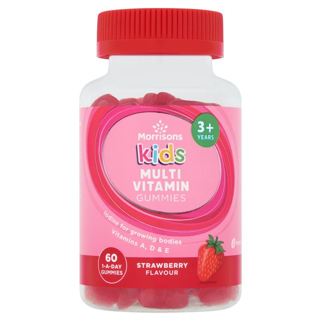 Morrisons Kids Multivitamin Gummies Strawberry 60 per pack