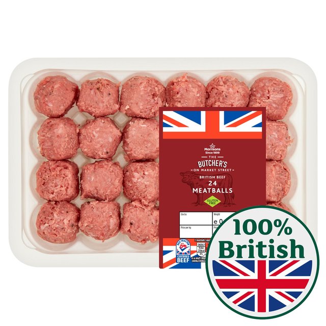 Morrisons 24 British Beef Meatballs  645g