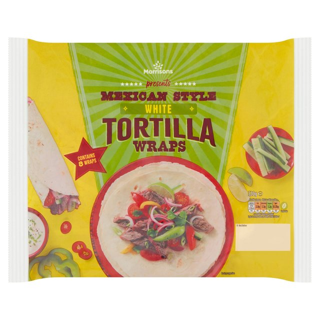 Morrisons Plain Tortilla Wraps 8 per pack