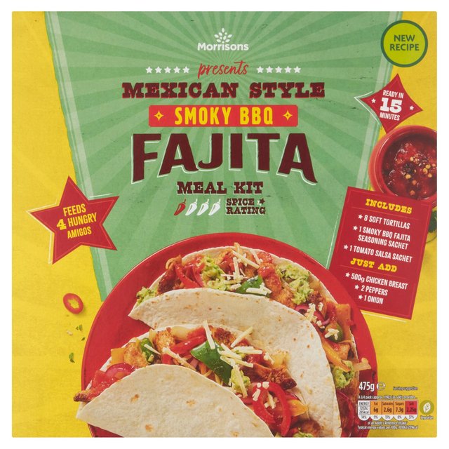 Morrisons Smoky BBQ Fajita Kit 475g