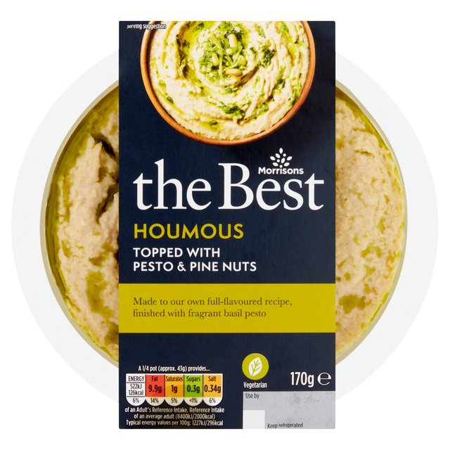 Morrisons The Best Pesto & Pine Nuts Houmous 170 per pack