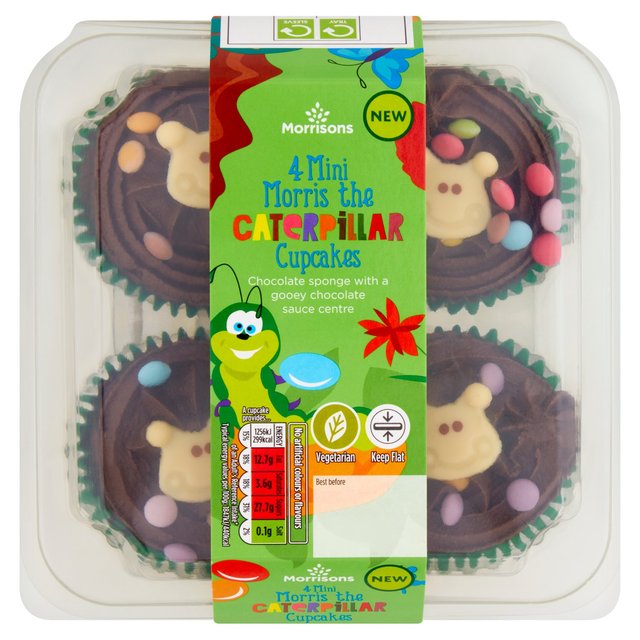 Morrisons Caterpillar Cupcakes 4 per pack