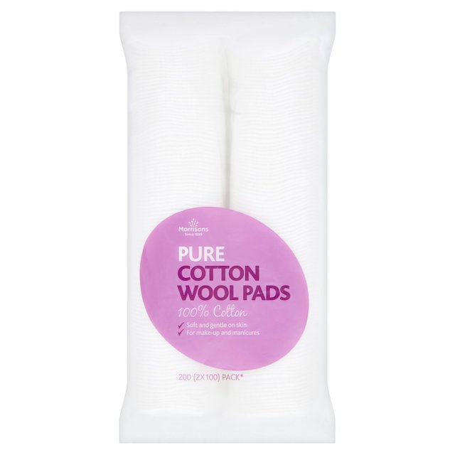 Morrisons Pure Round Cotton Pads 200 per pack