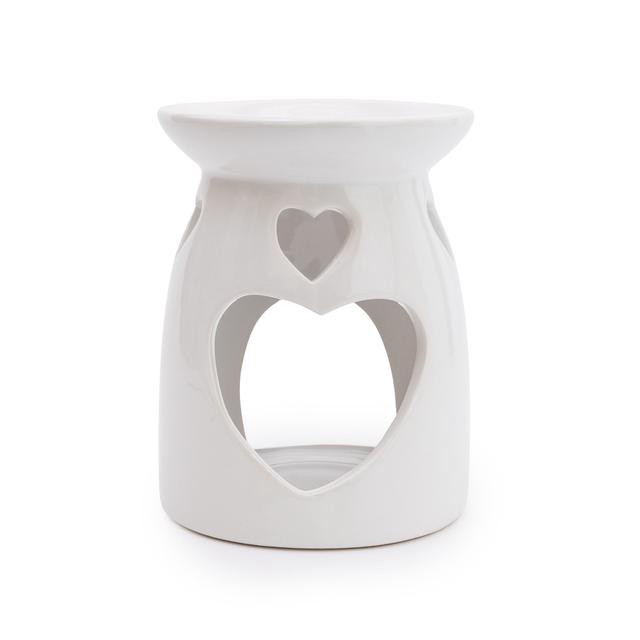 Morrisons White Ceramic Heart Oil Burner 