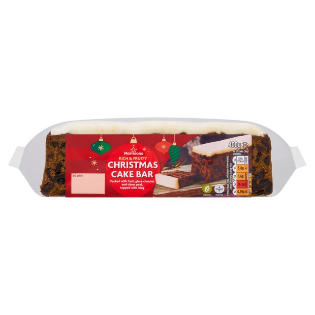 Morrisons Iced Christmas Cake Bar 400g