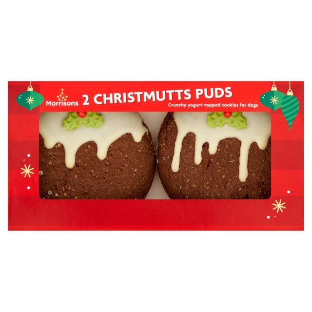 Morrisons Christmas Pudding Dog Biscuit 2 Pack  120g