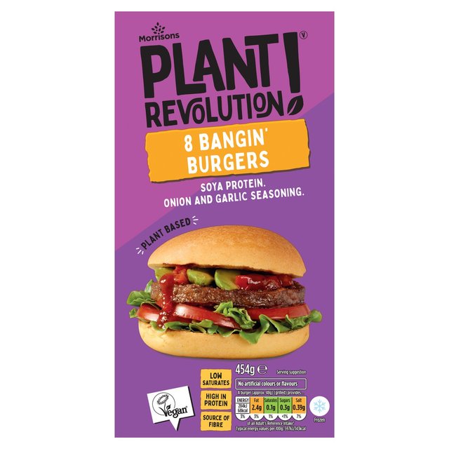 Morrisons Plant Revolution 8 Bangin' Meat Free Burgers 342g