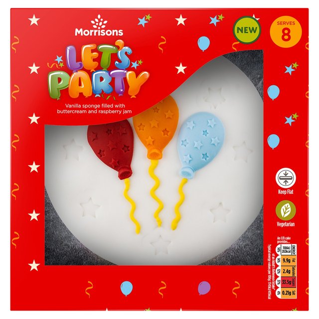 Morrisons Let's Party Celebration Cake Serves 8 541g