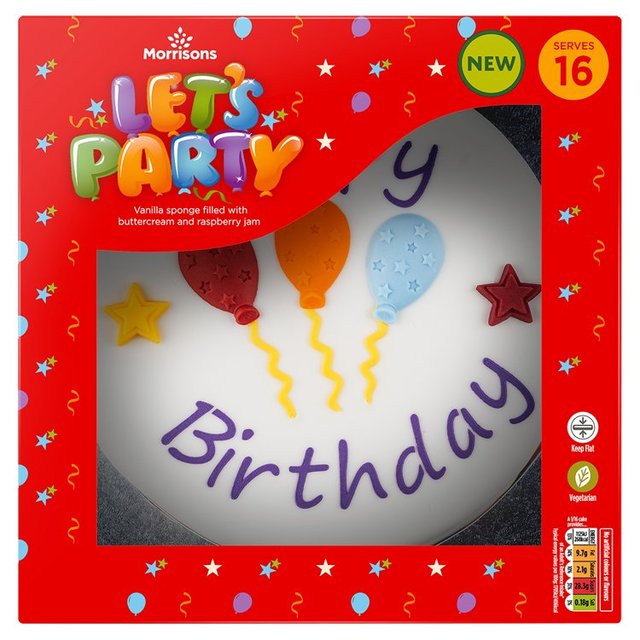 Morrisons Let's Party Celebration Cake Serves 16 1.05kg