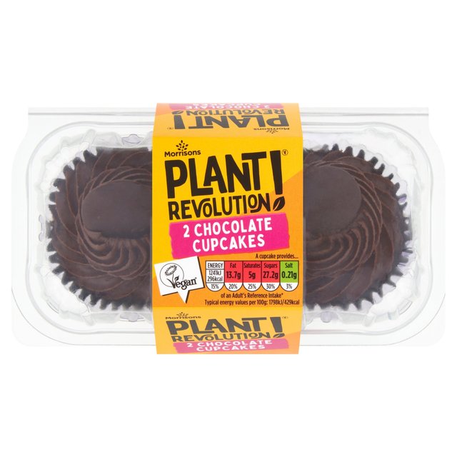 Morrisons Plant Revolution Vegan Chocolate Cupcakes 2 per pack