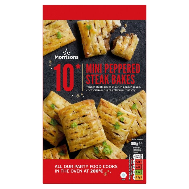 Morrisons  Mini Peppered Steak Bakes  300g