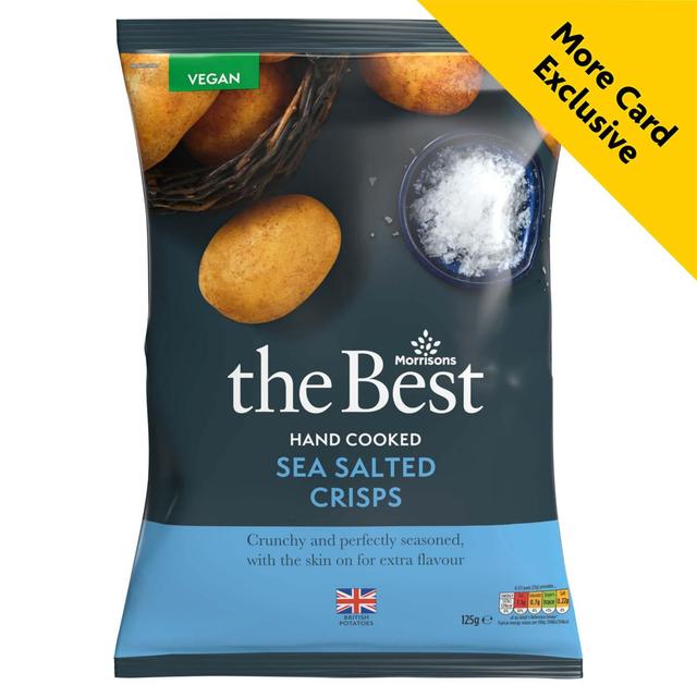 Morrisons The Best Hand Cooked Sea Salted Crisps 125g