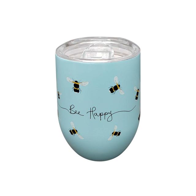 Nutmeg Home Bee Happy Stainless Steel Desk Mug 