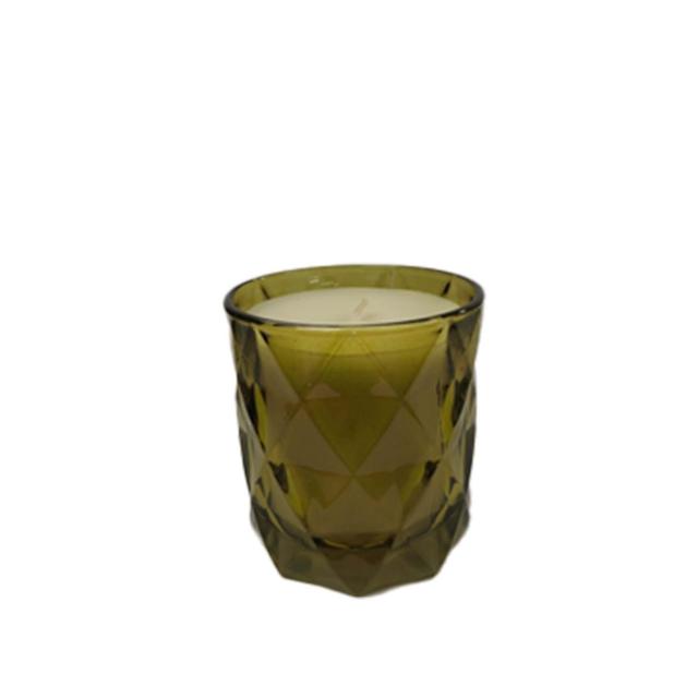 Nutmeg Home Habitation Textured Glass Waxfill Candle 