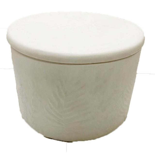 Nutmeg Home Habitation Fern Embossed Ceramic Multi Wick Candle 