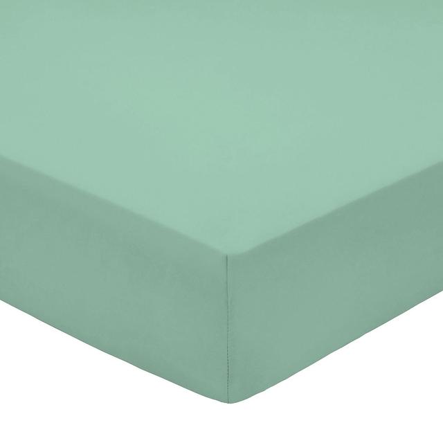 Nutmeg Home Aqua Green 100% Cotton Double Fitted Sheet 