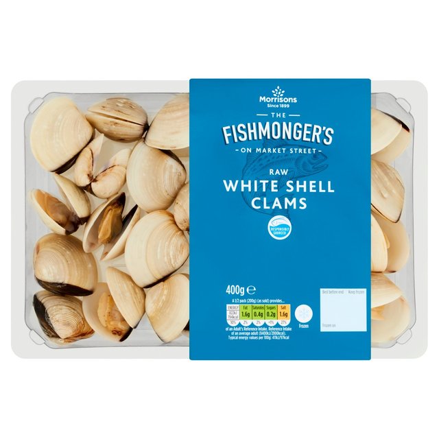 Morrisons Market Street Raw White Shell Clams 400g