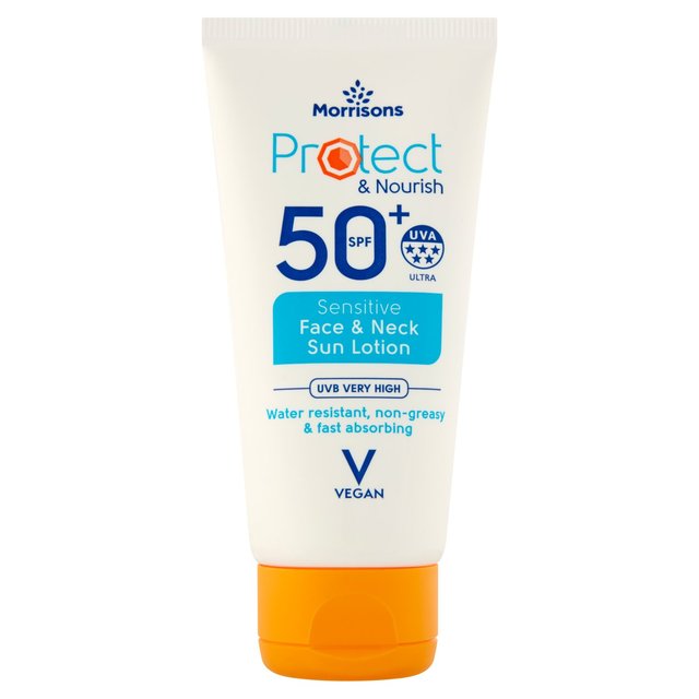 Morrisons Spf50+ Sensitive Face & Neck Lotion 50ml