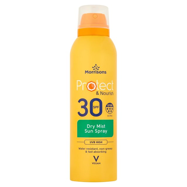 Morrisons SPF 30 Tanning & Protection Dry Mist Spray  200ml