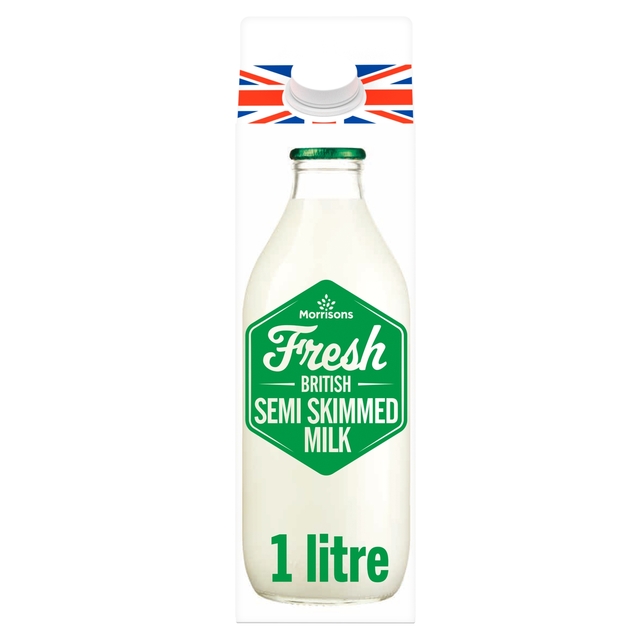 Morrisons Fresh Semi Skimmed Milk 1L