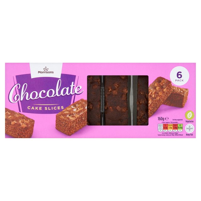 Morrisons 6 Chocolate Cake Slices  160g