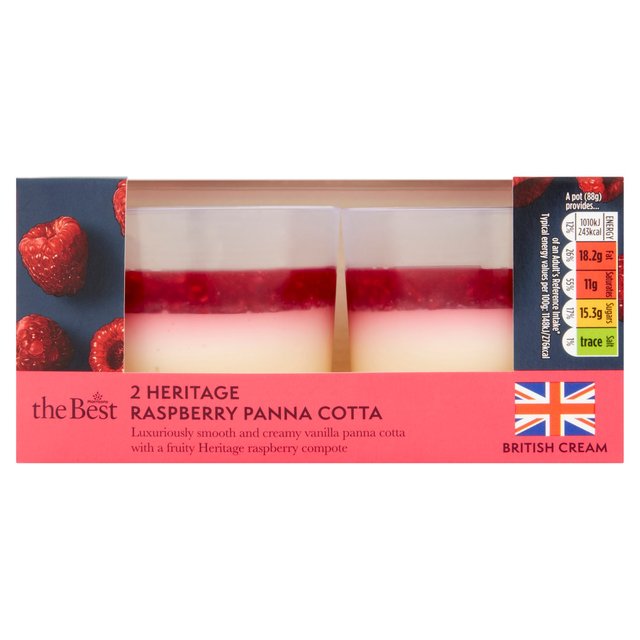 Morrisons The Best Raspberry Panna Cotta 2 x 88g