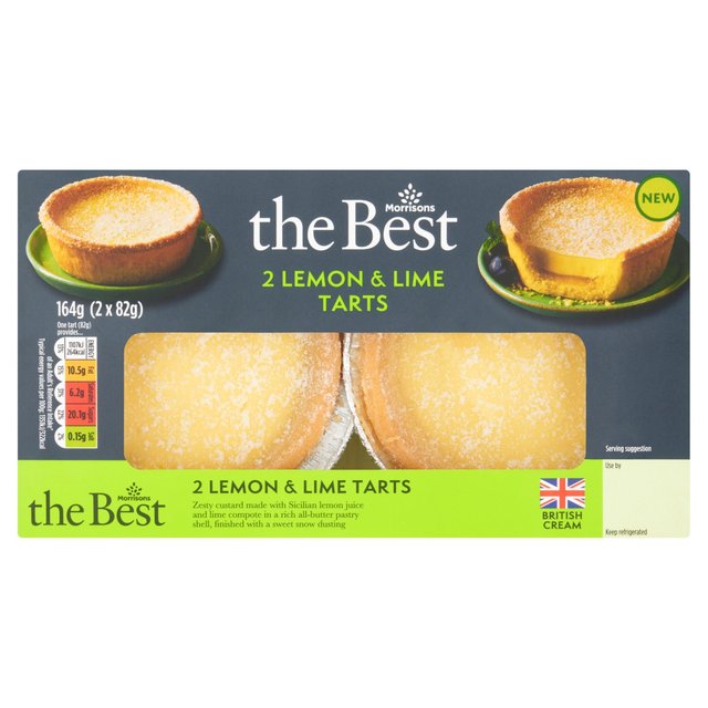 Morrisons The Best 2 Lemon & Lime Tarts 170g