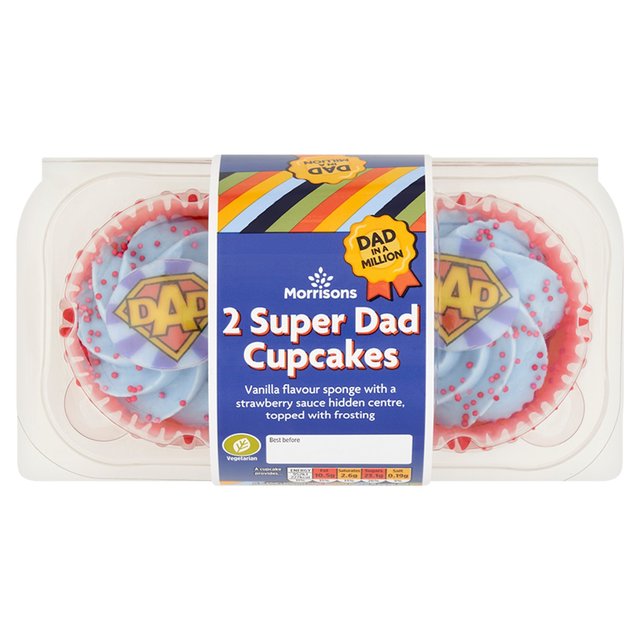 Morrisons Fathers Day Cupcakes  2 per pack