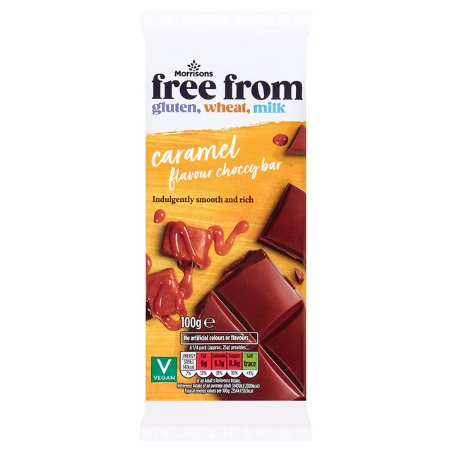 Morrisons Free From Caramel Flavour Chocolate Bar 100g