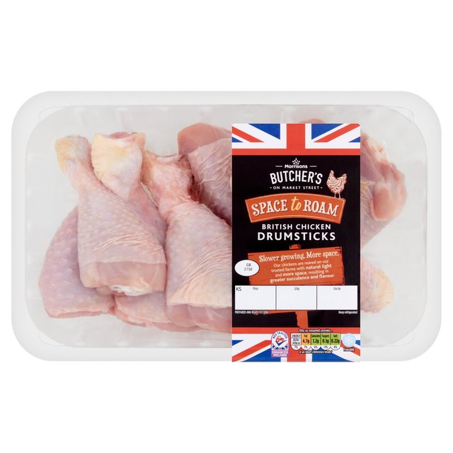 Morrisons Space To Roam Chicken Drumsticks 1kg