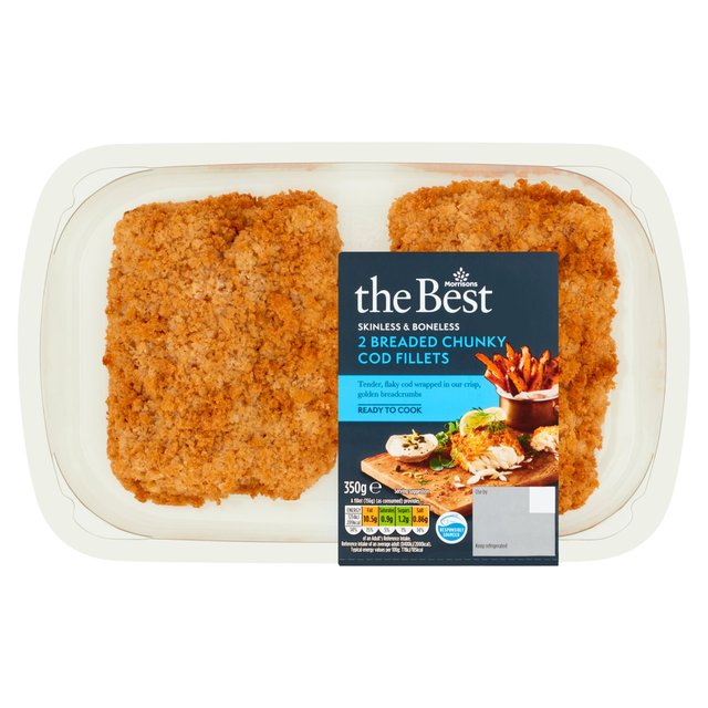 Morrisons The Best 2 Breaded Chunky Cod Fillets 350g