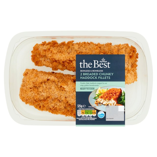 Morrisons The Best 2 Breaded Chunky Haddock Fillets 325g