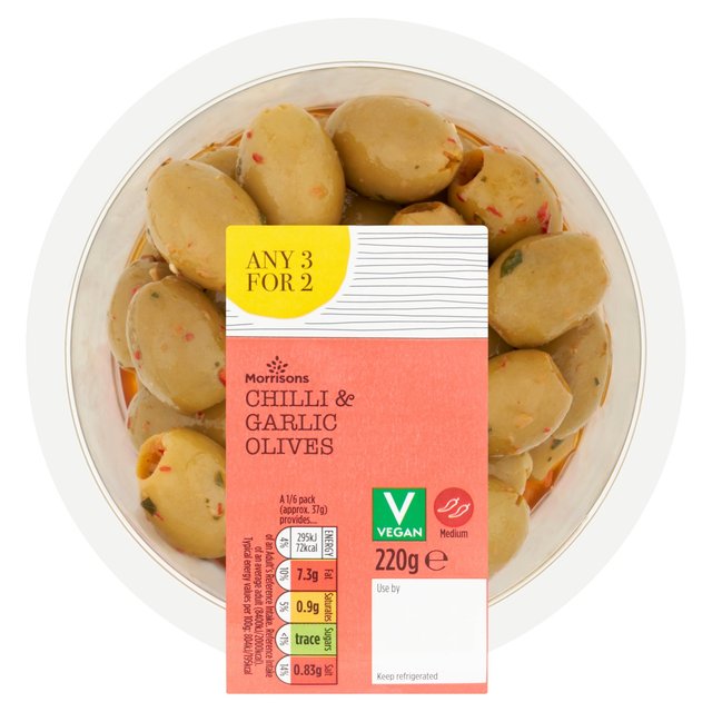 Morrisons Chilli & Garlic Olives 220g