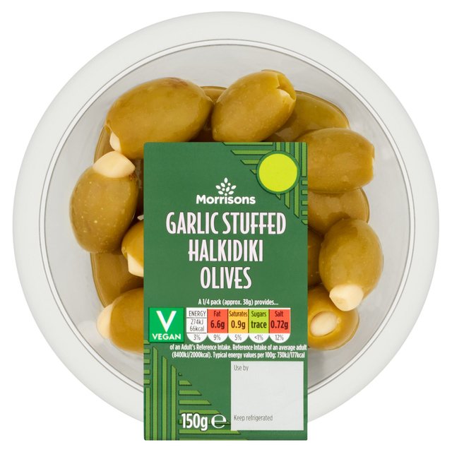 Morrisons Garlic Stuffed Olives 150g