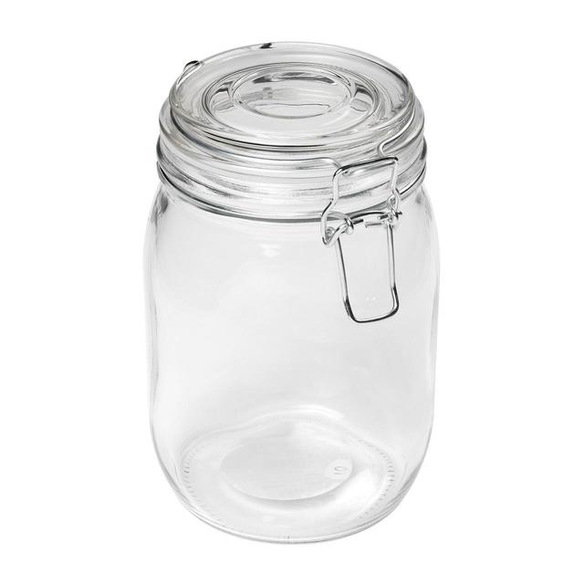 Nutmeg Home Large Glass Clip Top Jar 1L