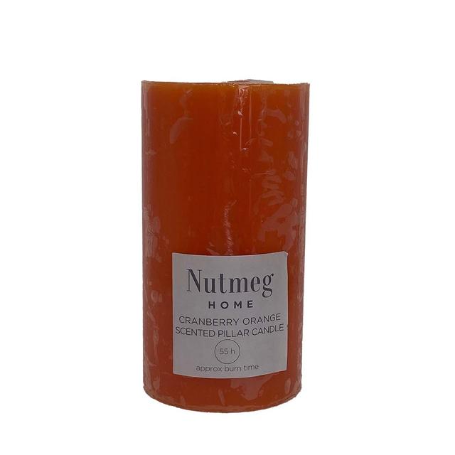 Nutmeg Home Cranberry Orange Scented Pillar Candle 