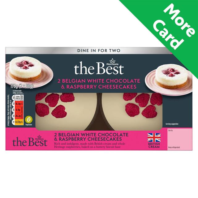 Morrisons White Chocolate & Raspberry Cheesecake  2 x 88g