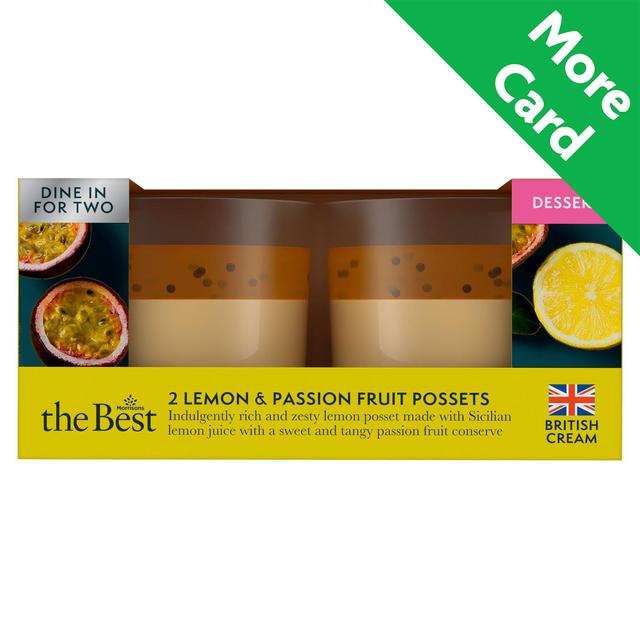 Morrisons The Best 2 Lemon & Passion Fruit Possets 100g