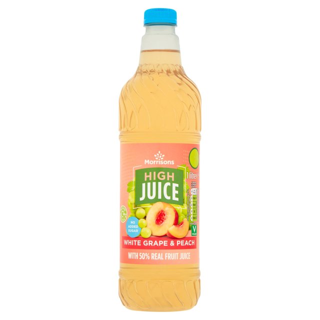 Morrisons No Added Sugar High Juice White Grape And Peach 100ml