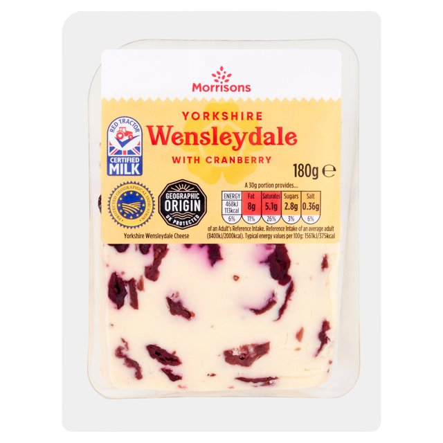 Morrisons Wensleydale & Cranberries 180g