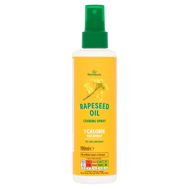 Morrisons Rapeseed Oil 1 Cal Cooking Spray 190ml