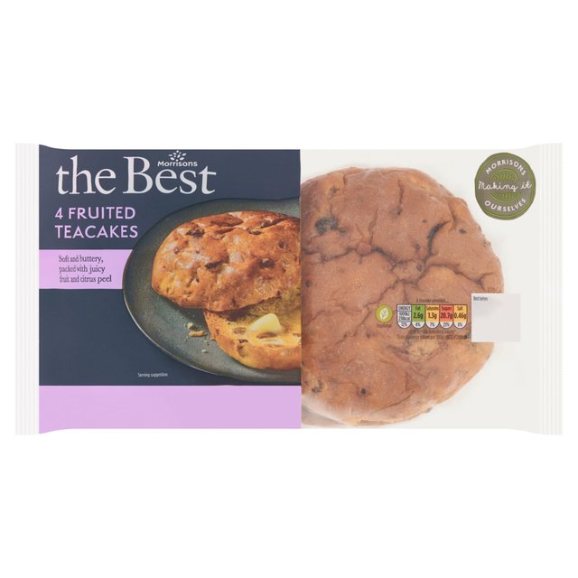 Morrisons The Best Fruited Teacakes 4 per pack