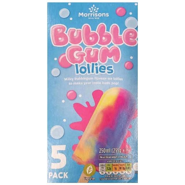 Morrisons Bubblegum Ice Lollies 4 x 50ml