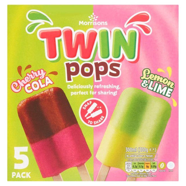 Morrisons Twin Pops Ice Lollies 5 x 60ml