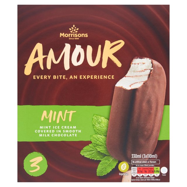 Morrisons Mint Chocolate Amour Sticks 3 x 110ml